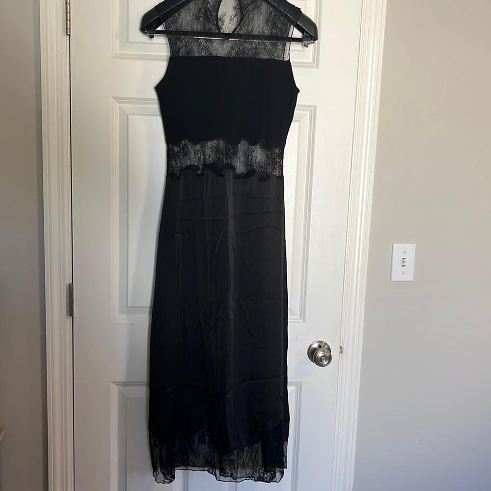 Zara lace and silk slip dress, size medium. Never been worn.